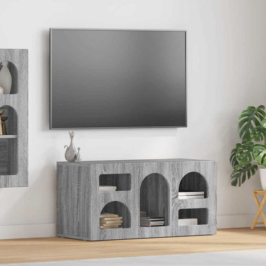 vidaXL Ντουλάπι TV ELST 80 x 35 x 40 εκ Γκρίζο Σονομα
