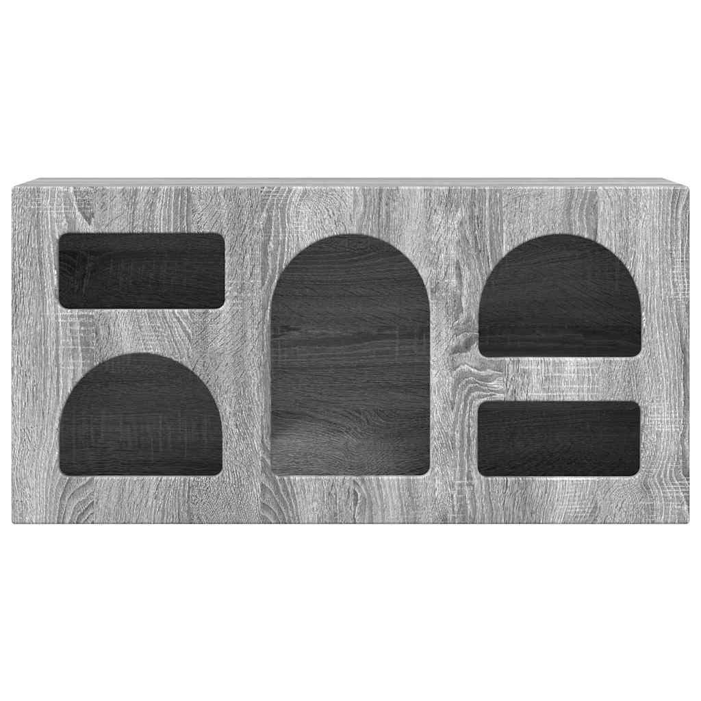 vidaXL Ντουλάπι TV Γκρίζο Σονομα 80 x 35 x 40 εκ Επεξεργασμένο ξύλο