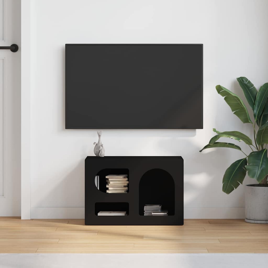 vidaXL Ντουλάπι TV Μαύρο 60 x 35 x 40 εκ. Επεξεργασμένο ξύλο