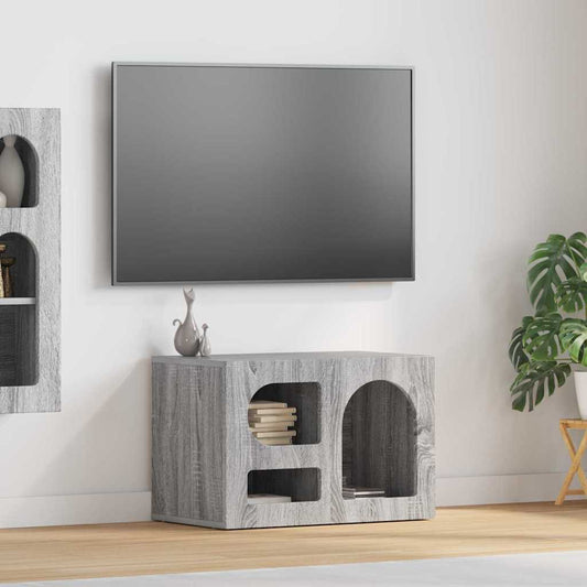 vidaXL Ντουλάπι TV ELST 60 x 35 x 40 εκ. Γκρίζο Σονομα