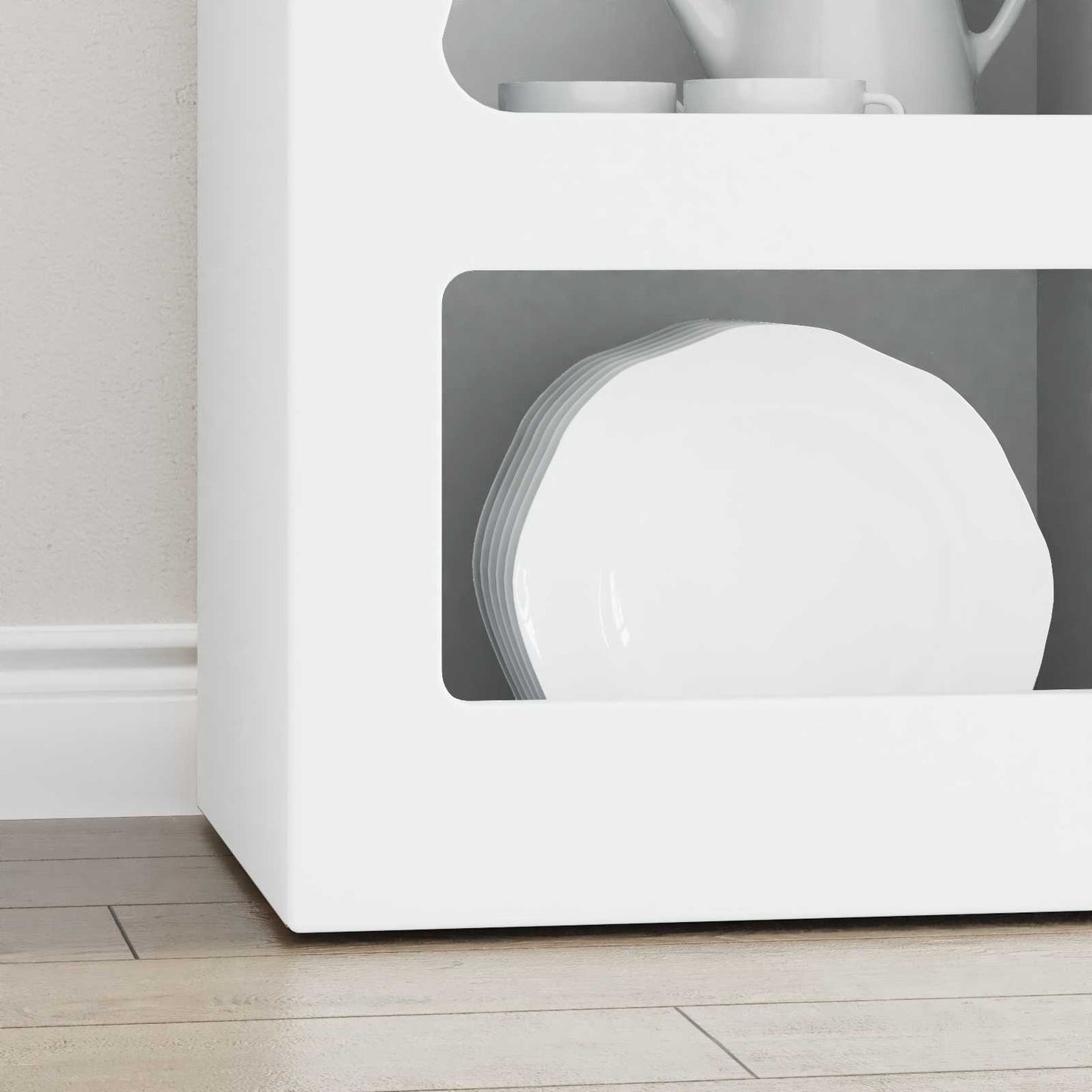 vidaXL Πλαϊνό γραφείο Λευκό 40 x 35 x 100,5 εκ Επεξεργασμένο ξύλο