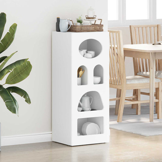 vidaXL Πλαϊνό γραφείο Λευκό 40 x 35 x 100,5 εκ Επεξεργασμένο ξύλο