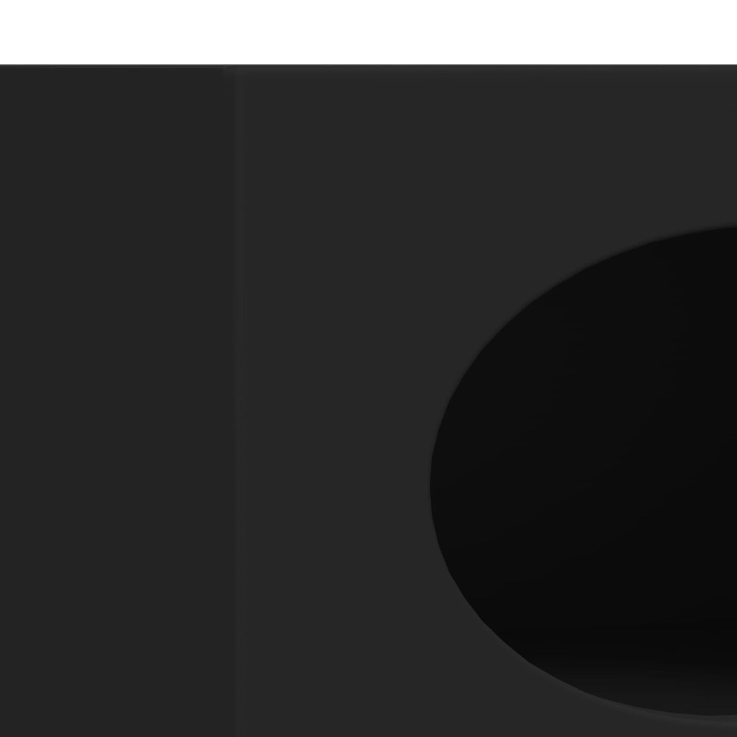 vidaXL Πλαϊνό γραφείο Μαύρο 40 x 35 x 100,5 εκ Επεξεργασμένο ξύλο