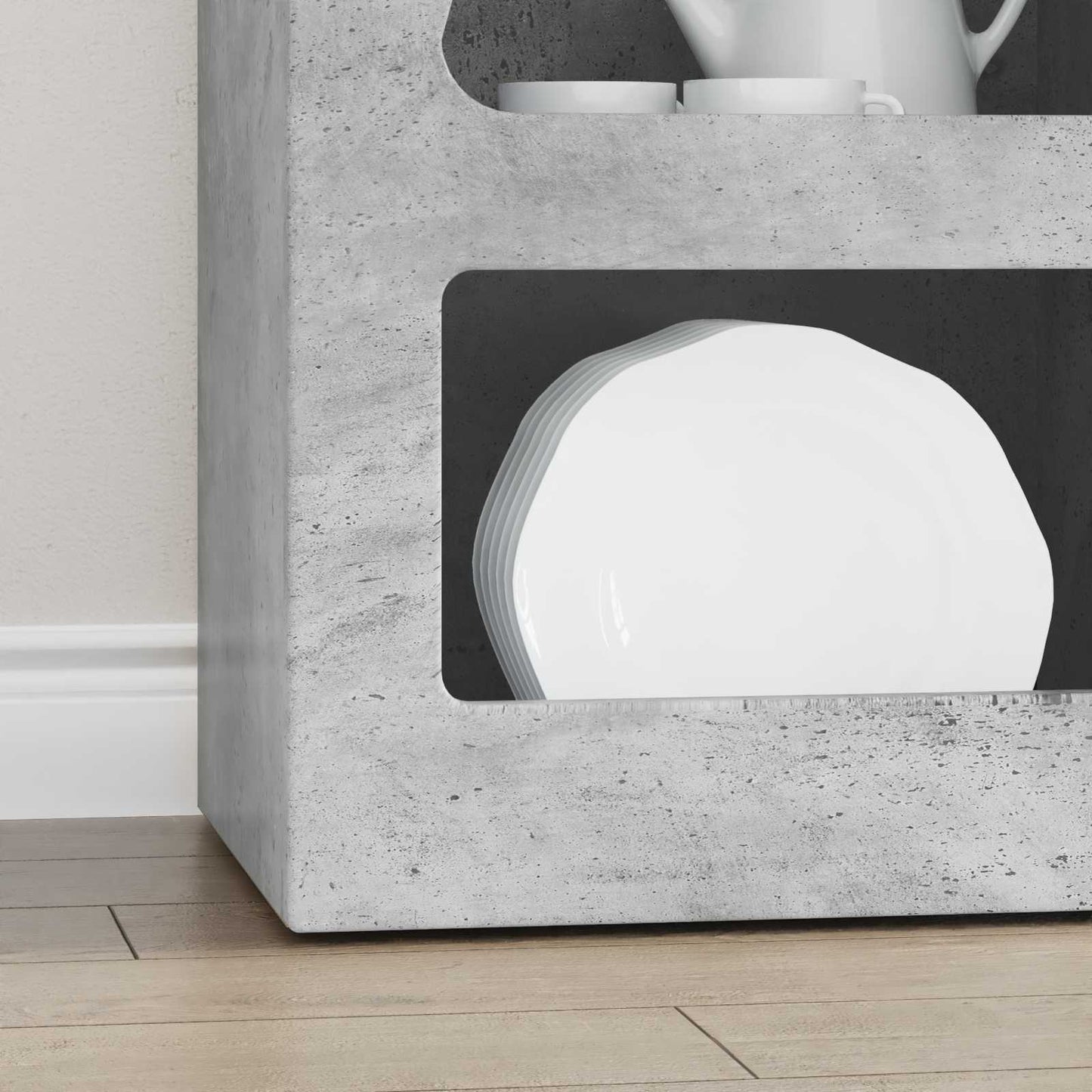 vidaXL Πλαϊνό γραφείο Σκυρόδεμα Γκρι 40 x 35 x 100,5 εκ