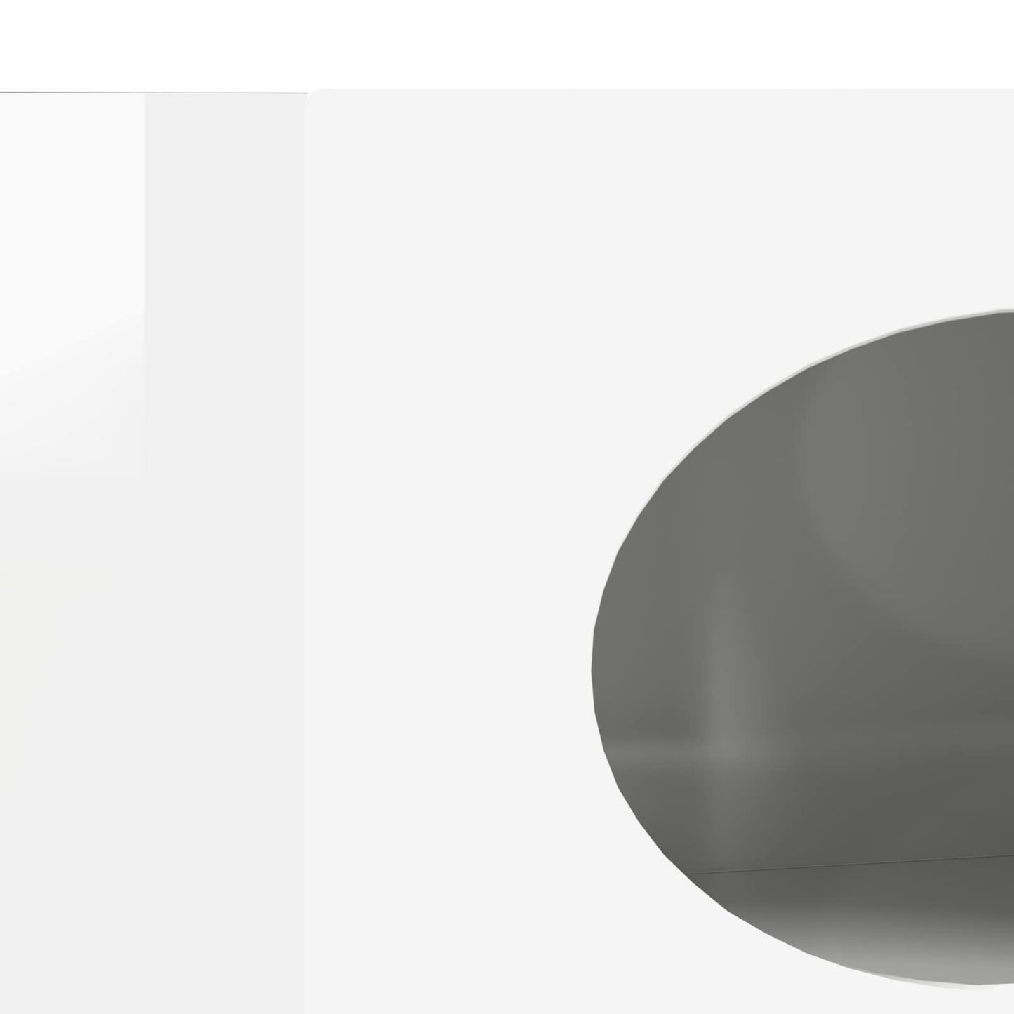 vidaXL Πλαϊνό γραφείο Υψηλής γυαλάδας λευκό 40 x 35 x 100,5 εκ