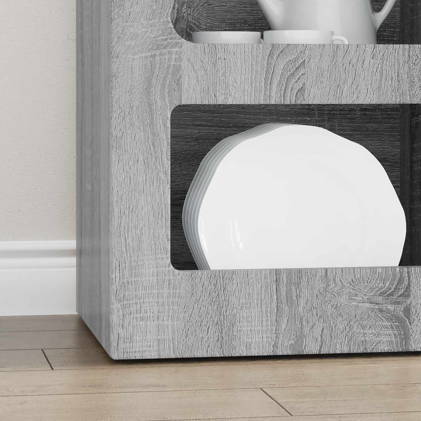 vidaXL Πλαϊνό γραφείο Γκρίζο Σονομα 40 x 35 x 100,5 εκ