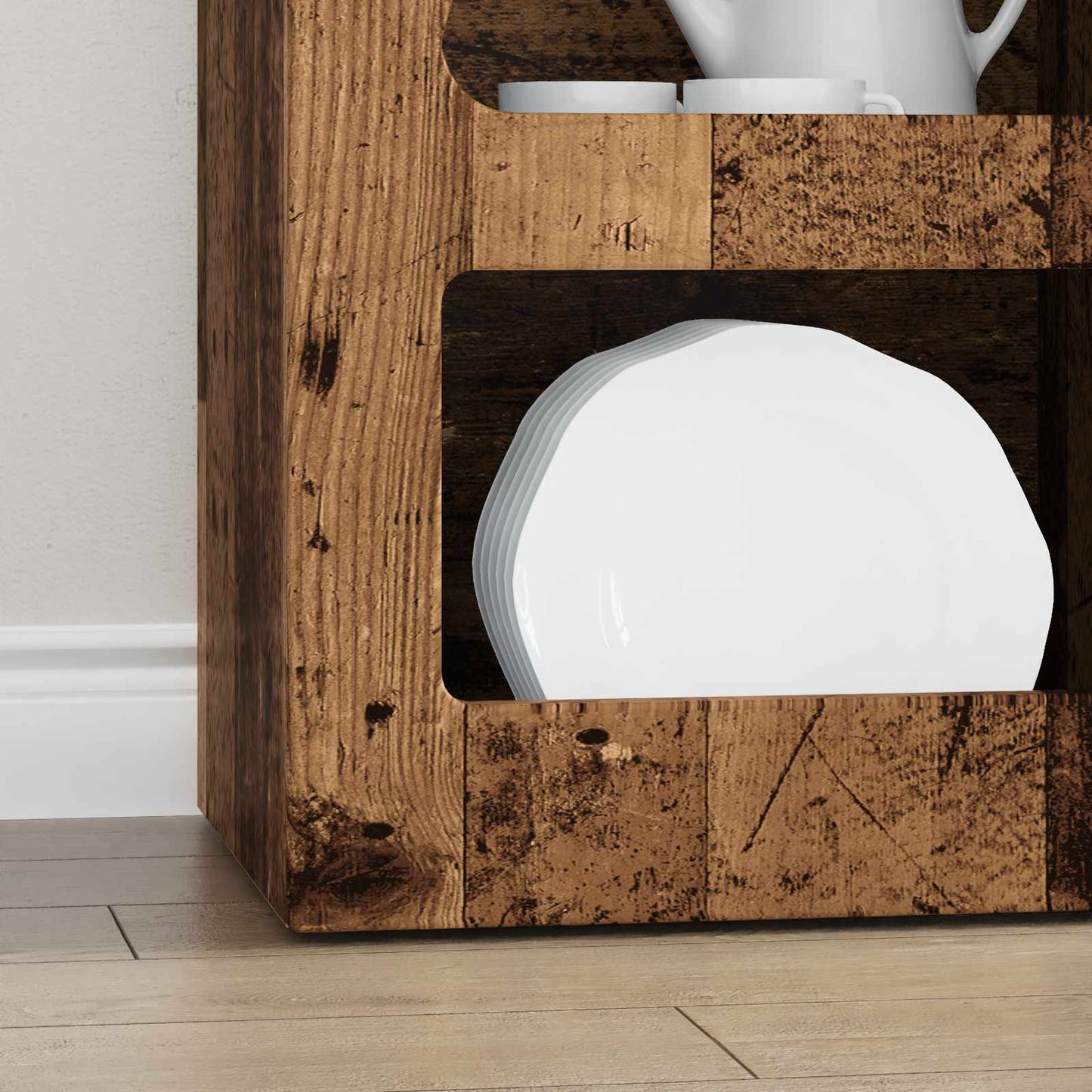 vidaXL Πλαϊνό γραφείο Παλιό ξύλο 40 x 35 x 100,5 εκ Επεξεργασμένο ξύλο