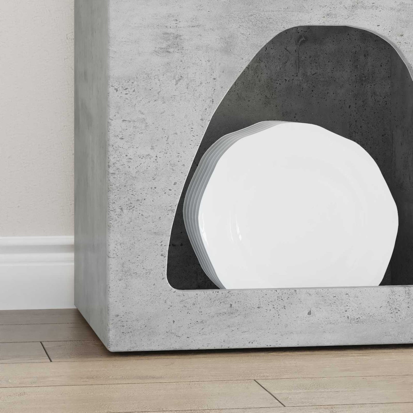 vidaXL Πλαϊνό γραφείο Σκυρόδεμα Γκρι 40 x 35 x 100.5 εκ