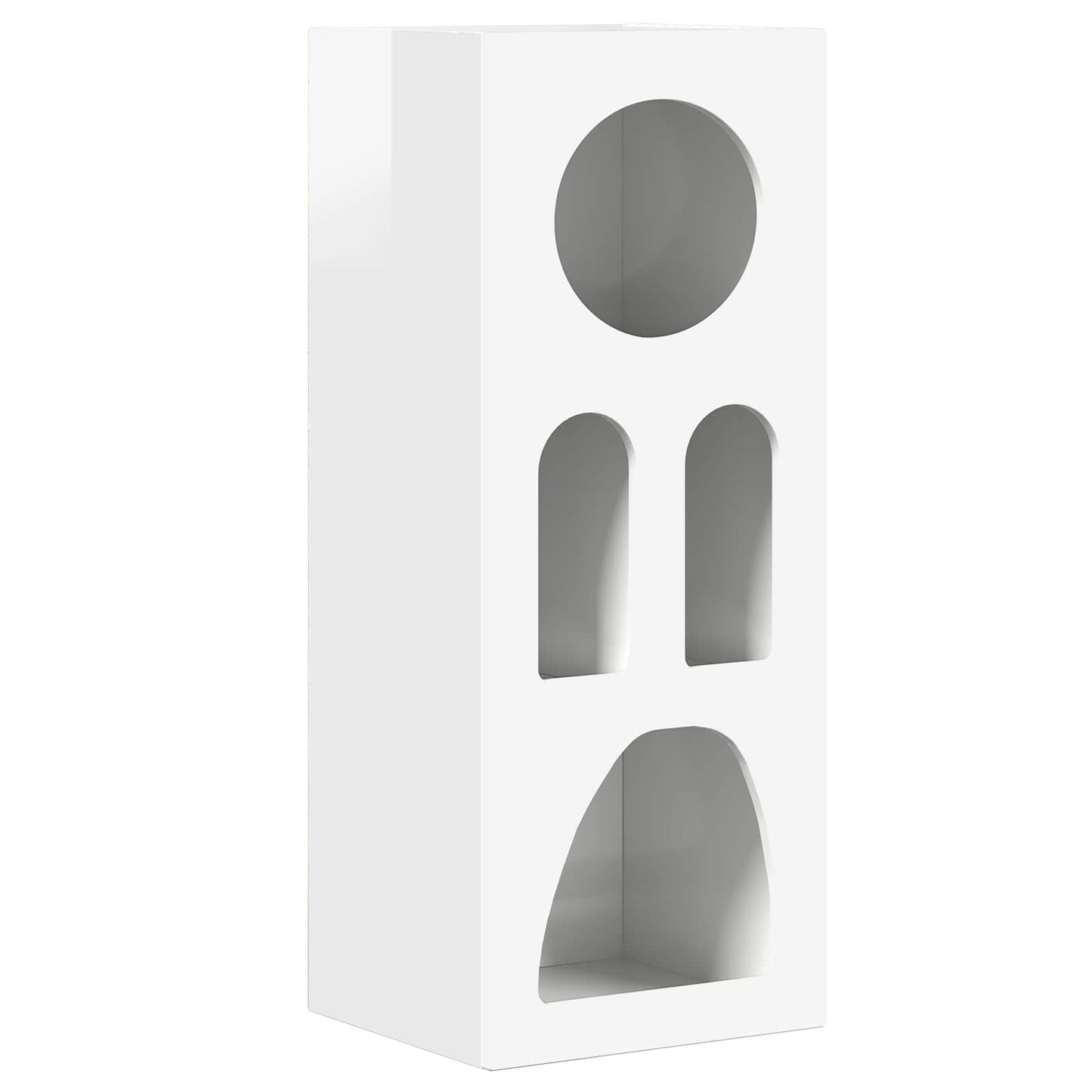 vidaXL Πλαϊνό γραφείο Υψηλής γυαλάδας λευκό 40 x 35 x 100.5 εκ