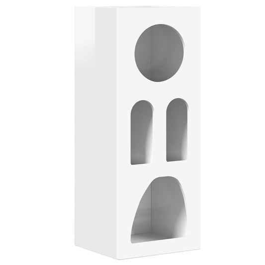 vidaXL Πλαϊνό γραφείο Υψηλής γυαλάδας λευκό 40 x 35 x 100.5 εκ