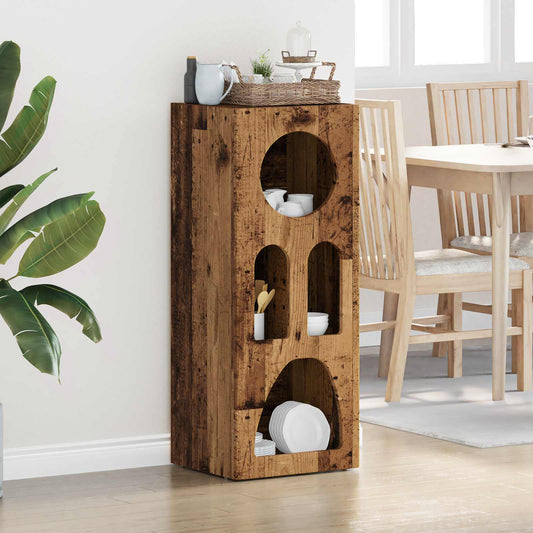 vidaXL Πλαϊνό γραφείο Παλιό ξύλο 40 x 35 x 100.5 εκ Επεξεργασμένο ξύλο