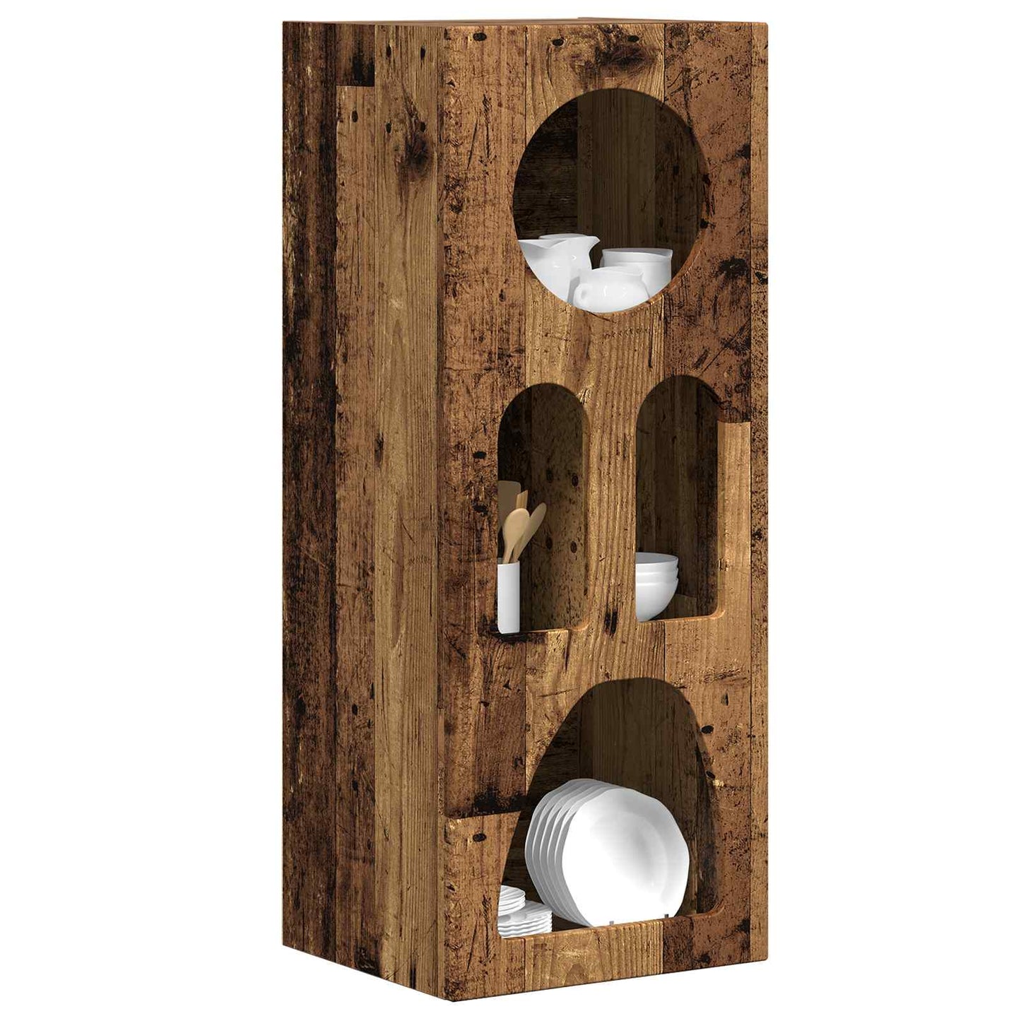 vidaXL Πλαϊνό γραφείο Παλιό ξύλο 40 x 35 x 100.5 εκ Επεξεργασμένο ξύλο