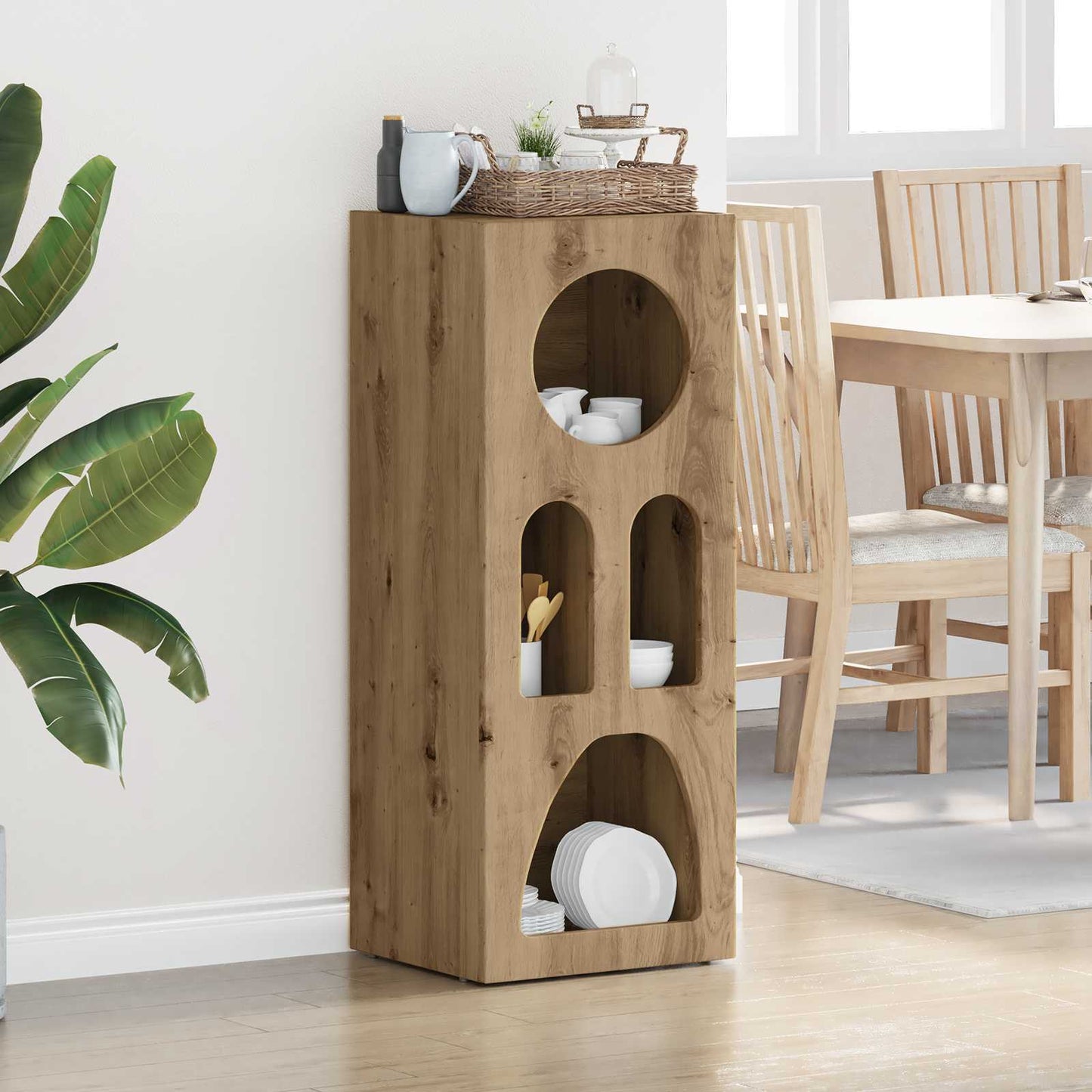 vidaXL Πλαϊνό γραφείο Artisan Oak 40 x 35 x 100.5 εκ