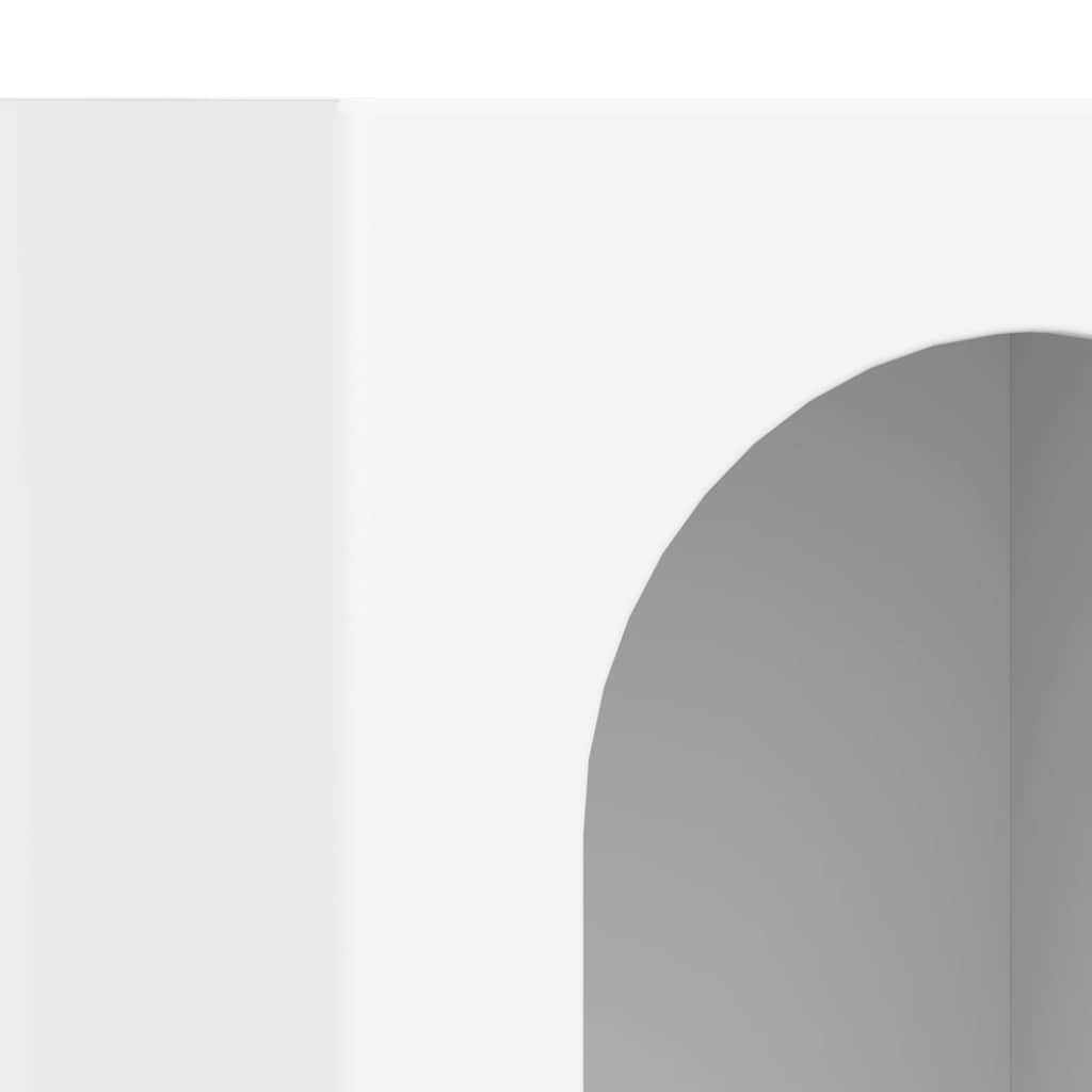 vidaXL Πλαϊνό γραφείο Λευκό 59 x 35 x 80.5 εκ. Επεξεργασμένο ξύλο