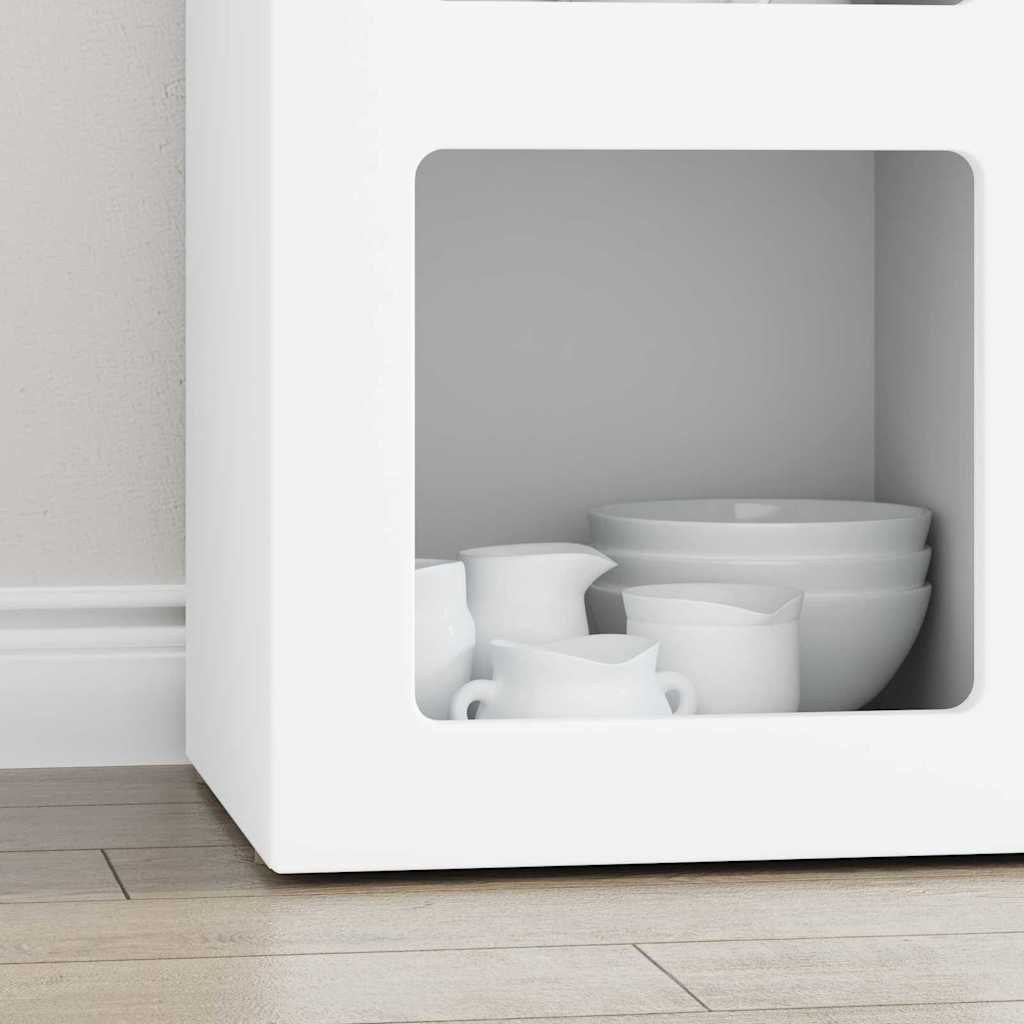 vidaXL Πλαϊνό γραφείο Λευκό 59 x 35 x 80.5 εκ. Επεξεργασμένο ξύλο