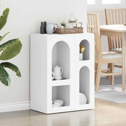 vidaXL Πλαϊνό γραφείο Λευκό 59 x 35 x 80.5 εκ. Επεξεργασμένο ξύλο