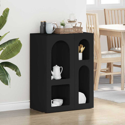 vidaXL Πλαϊνό γραφείο Μαύρο 59 x 35 x 80.5 εκ. Επεξεργασμένο ξύλο