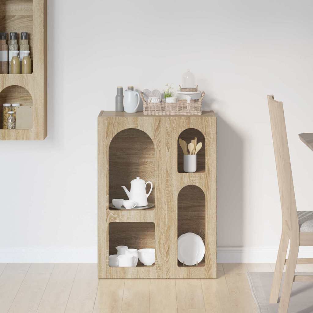 vidaXL Πλαϊνό γραφείο Δρύς Sonoma 59 x 35 x 80.5 εκ.