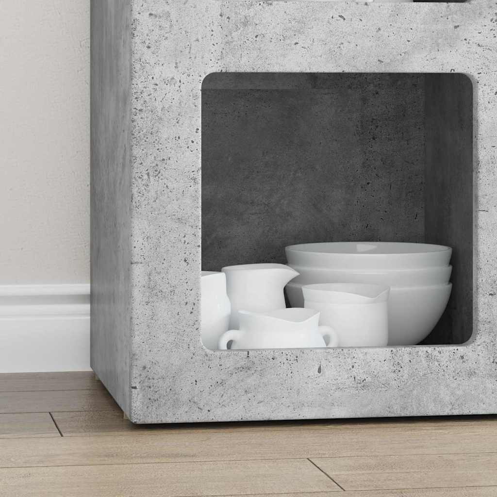 vidaXL Πλαϊνό γραφείο Σκυρόδεμα Γκρι 59 x 35 x 80.5 εκ.