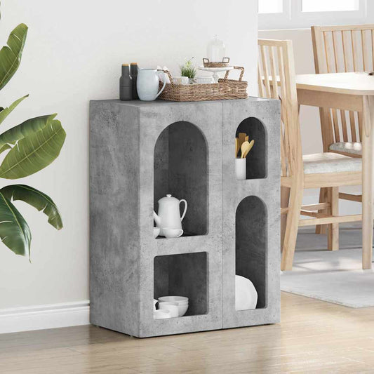 vidaXL Πλαϊνό γραφείο Σκυρόδεμα Γκρι 59 x 35 x 80.5 εκ.