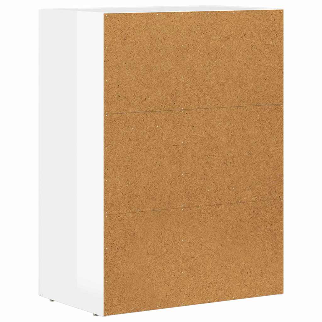 vidaXL Πλαϊνό γραφείο Υψηλής γυαλάδας λευκό 59 x 35 x 80.5 εκ.