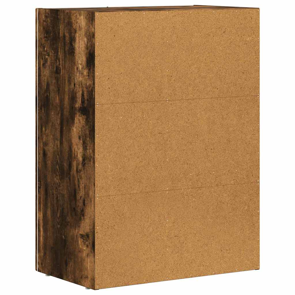 vidaXL Πλαϊνό γραφείο Καπνιστό Δρύς 59 x 35 x 80.5 εκ.