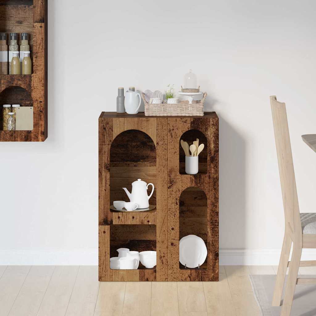 vidaXL Πλαϊνό γραφείο Παλιό ξύλο 59 x 35 x 80.5 εκ. Επεξεργασμένο ξύλο