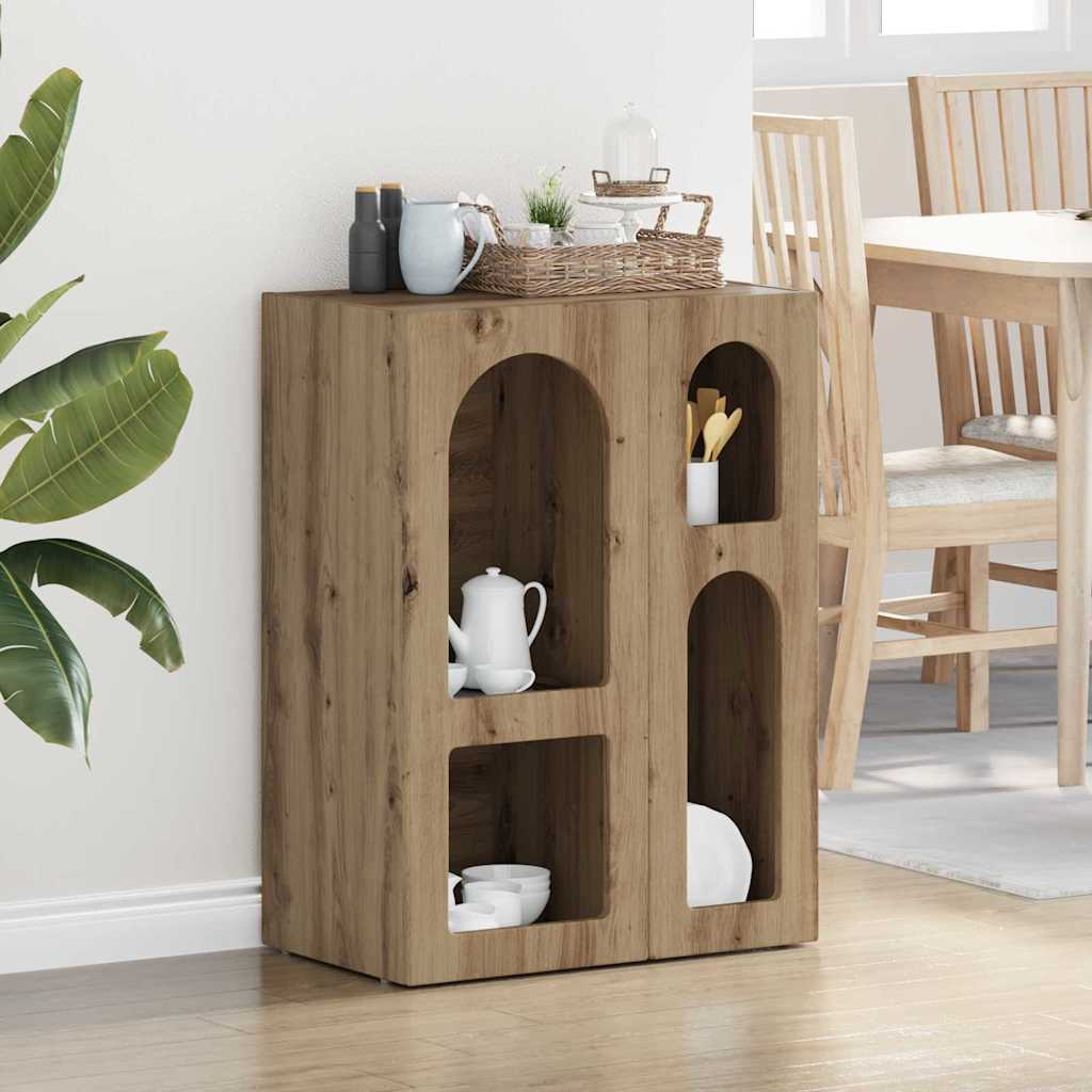 vidaXL Πλαϊνό γραφείο Artisan Oak 59 x 35 x 80.5 εκ.