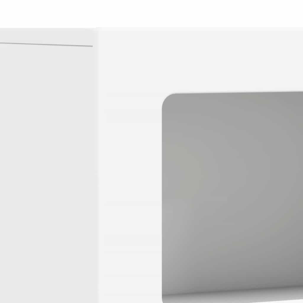 vidaXL Πλαϊνό γραφείο Λευκό 80.5 x 35 x 59 εκ. Επεξεργασμένο ξύλο