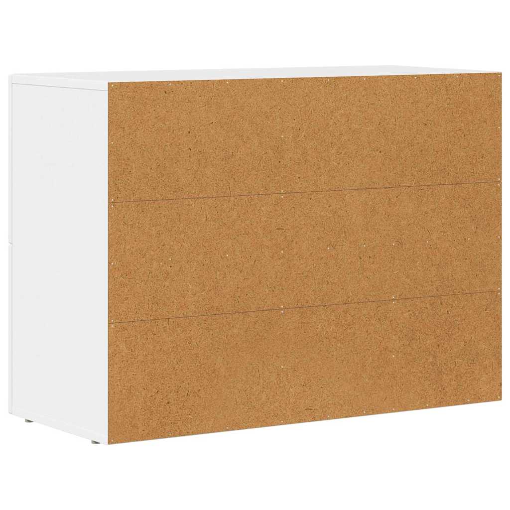 vidaXL Πλαϊνό γραφείο Λευκό 80.5 x 35 x 59 εκ. Επεξεργασμένο ξύλο