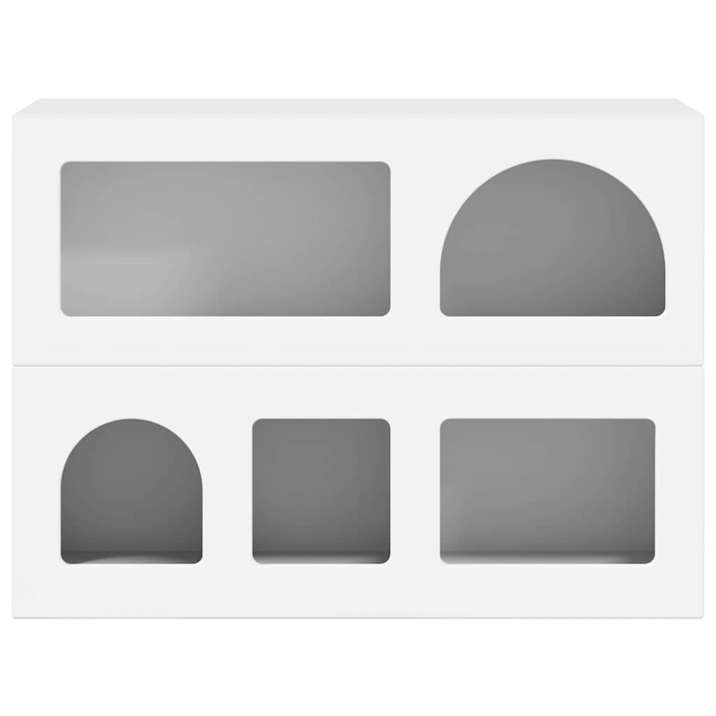 vidaXL Πλαϊνό γραφείο Λευκό 80.5 x 35 x 59 εκ. Επεξεργασμένο ξύλο