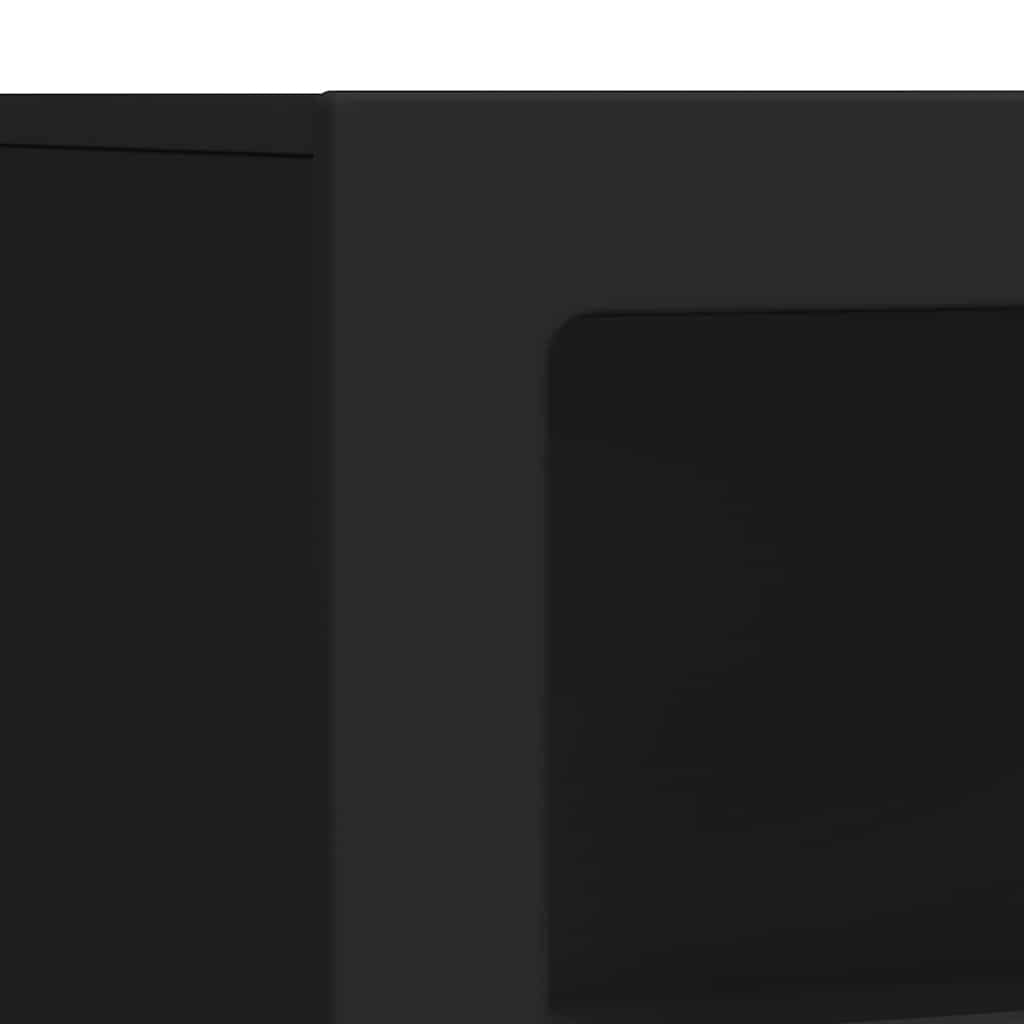 vidaXL Πλαϊνό γραφείο Μαύρο 80.5 x 35 x 59 εκ. Επεξεργασμένο ξύλο