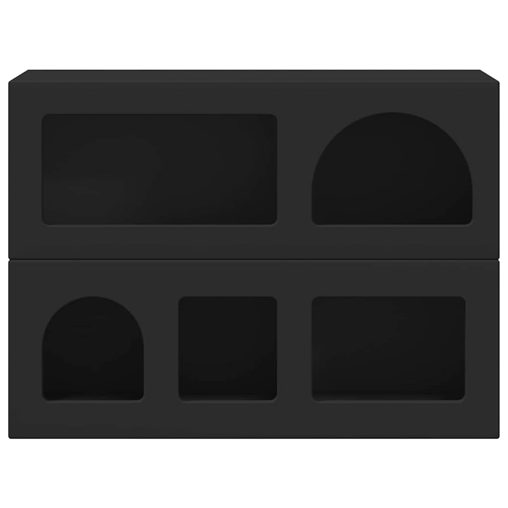 vidaXL Πλαϊνό γραφείο Μαύρο 80.5 x 35 x 59 εκ. Επεξεργασμένο ξύλο