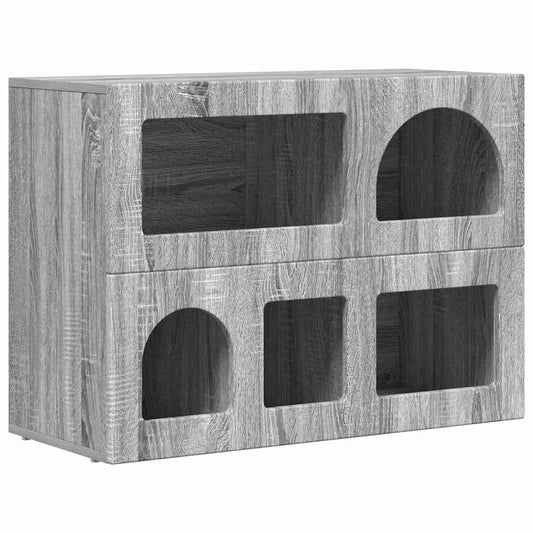 vidaXL Πλαϊνό γραφείο Γκρίζο Σονομα 80.5 x 35 x 59 εκ.