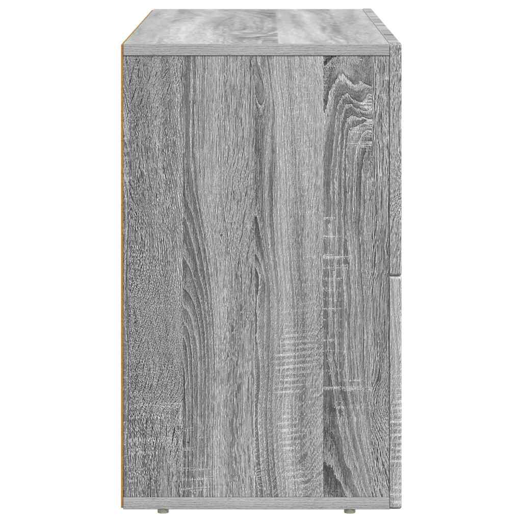 vidaXL Πλαϊνό γραφείο Γκρίζο Σονομα 80.5 x 35 x 59 εκ.