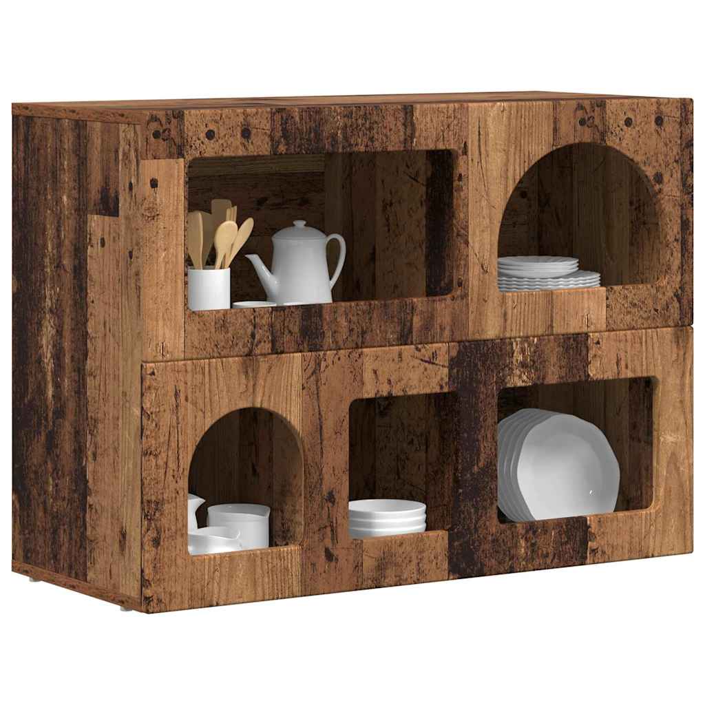 vidaXL Πλαϊνό γραφείο Παλιό ξύλο 80.5 x 35 x 59 εκ. Επεξεργασμένο ξύλο