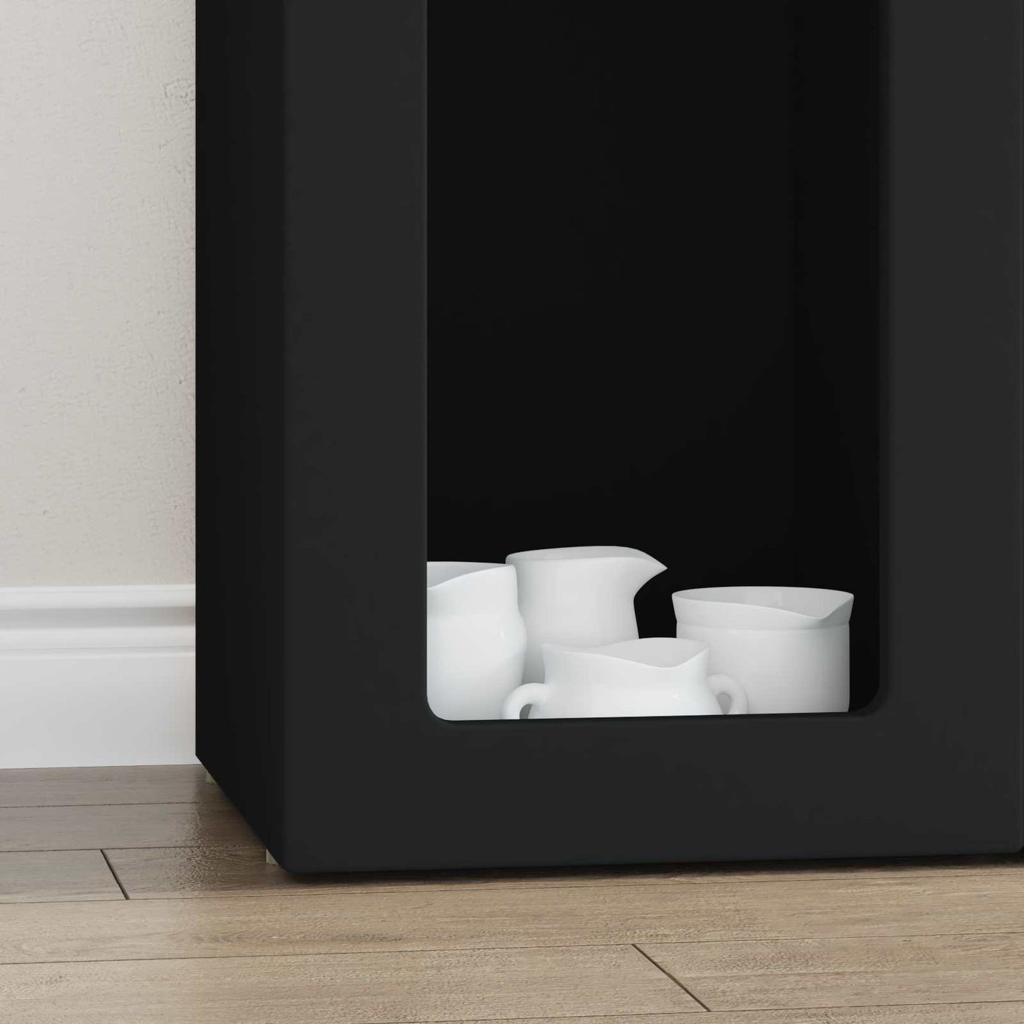 vidaXL Πλαϊνό γραφείο Μαύρο 59 x 35 x 100,5 εκ Επεξεργασμένο ξύλο