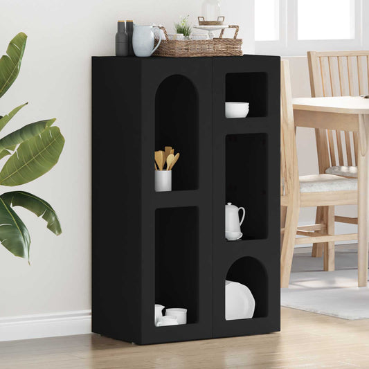 vidaXL Πλαϊνό γραφείο Μαύρο 59 x 35 x 100,5 εκ Επεξεργασμένο ξύλο
