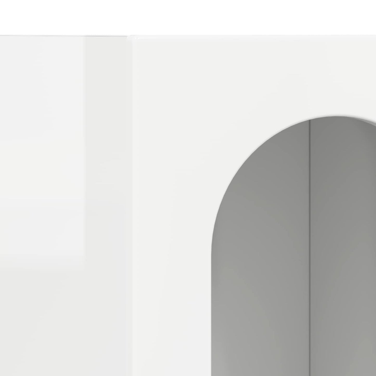 vidaXL Πλαϊνό γραφείο Υψηλής γυαλάδας λευκό 59 x 35 x 100,5 εκ