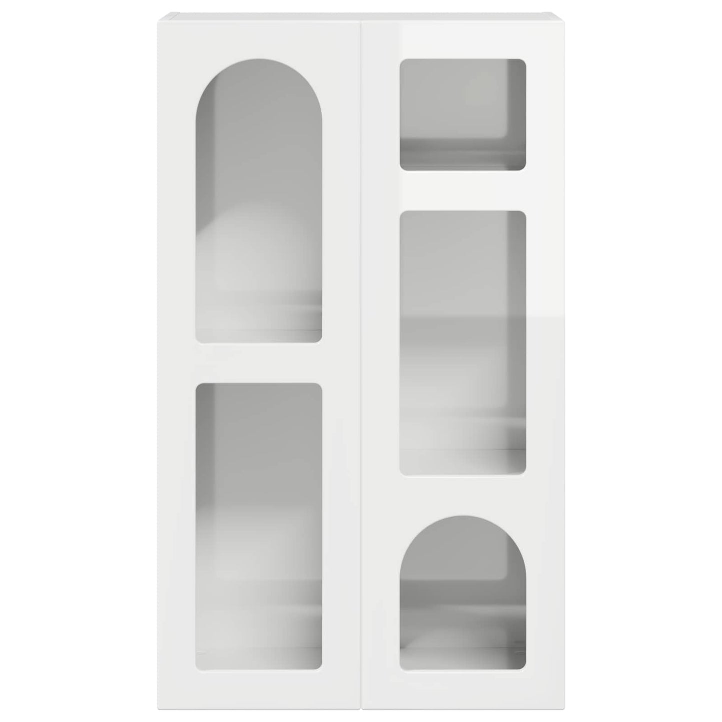 vidaXL Πλαϊνό γραφείο Υψηλής γυαλάδας λευκό 59 x 35 x 100,5 εκ