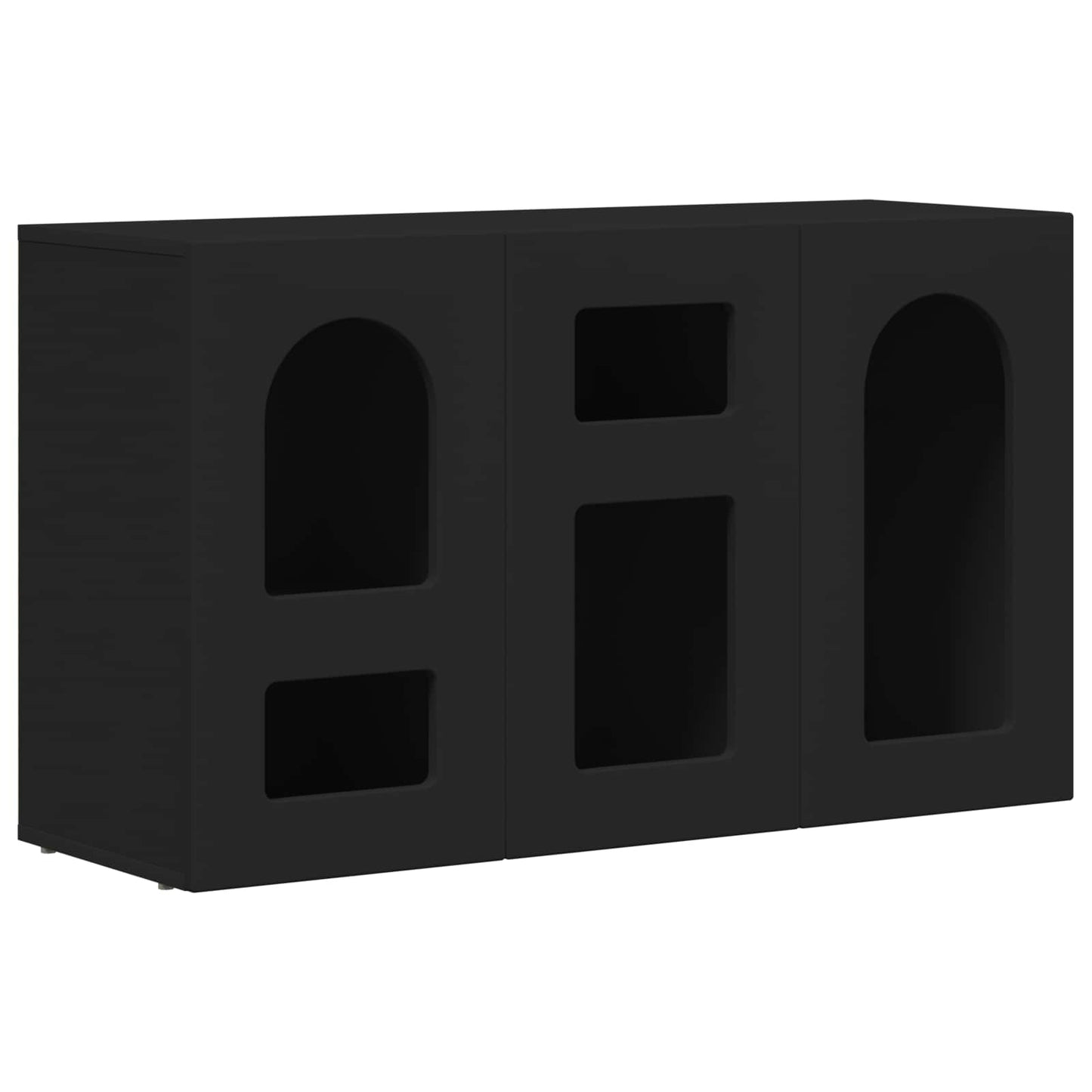 vidaXL Πλαϊνό γραφείο Μαύρο 100 x 35 x 59 εκ Επεξεργασμένο ξύλο