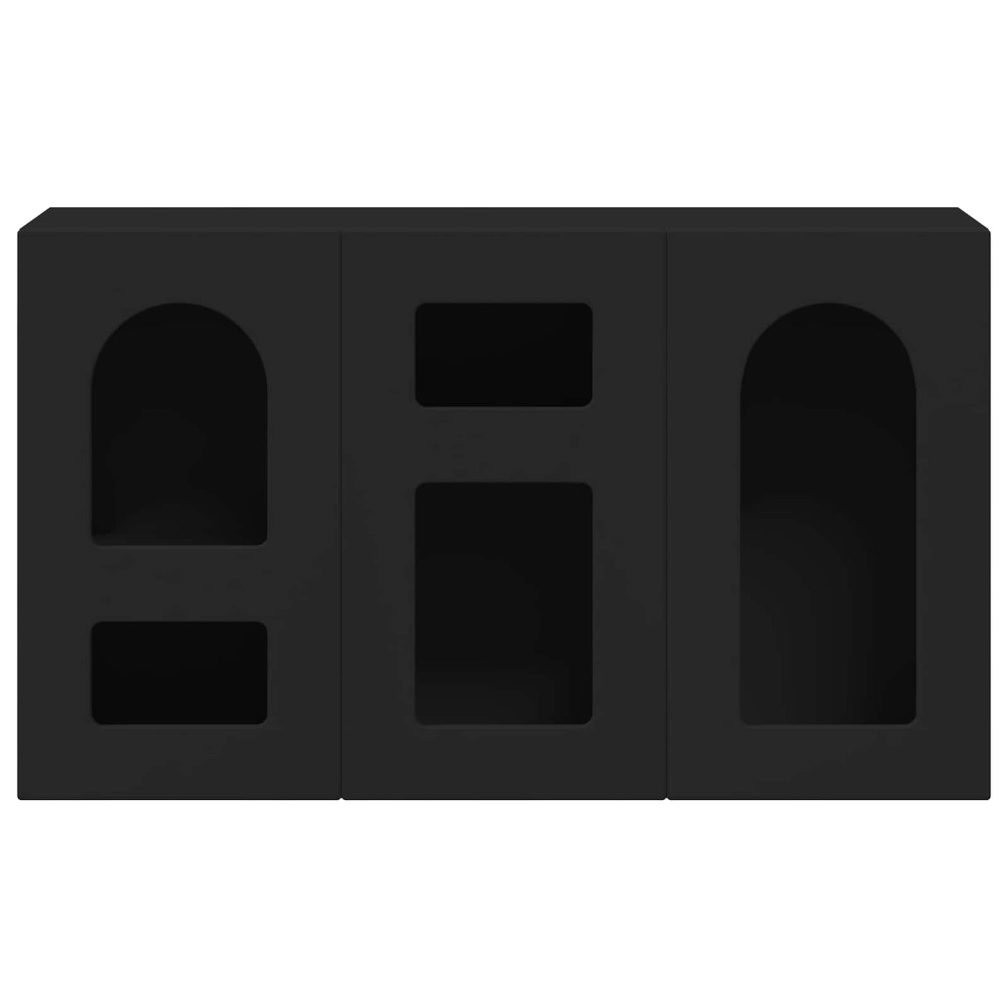 vidaXL Πλαϊνό γραφείο Μαύρο 100 x 35 x 59 εκ Επεξεργασμένο ξύλο