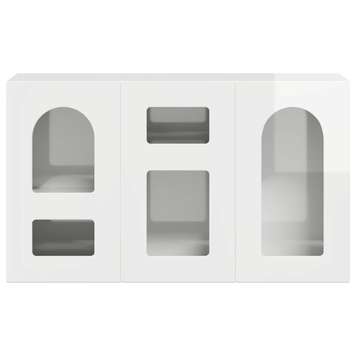 vidaXL Πλαϊνό γραφείο Υψηλής γυαλάδας λευκό 100 x 35 x 59 εκ