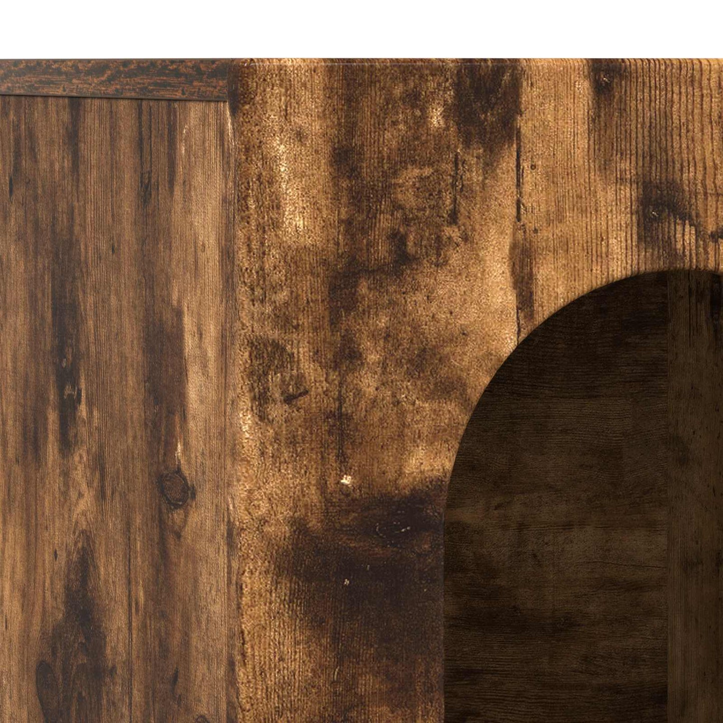 vidaXL Πλαϊνό γραφείο Καπνιστό Δρύς 100 x 35 x 59 εκ