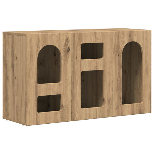 vidaXL Πλαϊνό γραφείο Artisan Oak 100 x 35 x 59 εκ Επεξεργασμένο ξύλο
