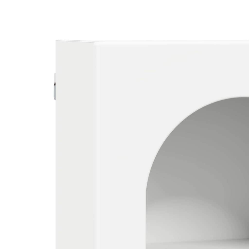 vidaXL Κρεμαστό ντουλάπι Λευκό 59 x 20 x 71.5 εκ Επεξεργασμένο ξύλο