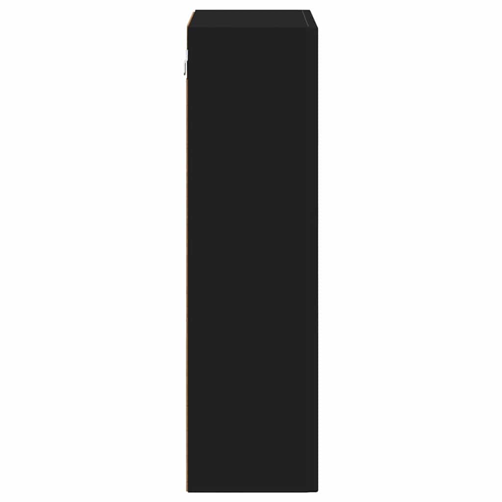 vidaXL Κρεμαστό ντουλάπι Μαύρο 59 x 20 x 71.5 εκ Επεξεργασμένο ξύλο