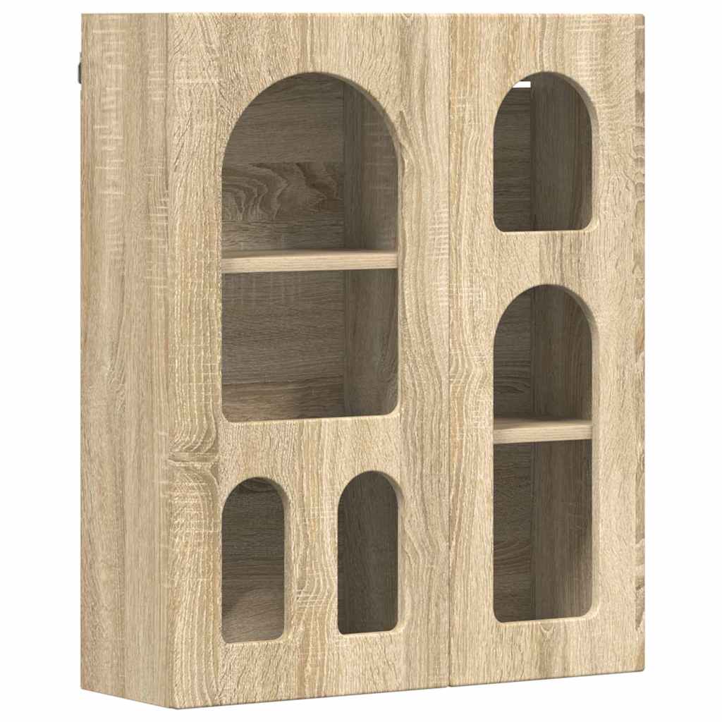 vidaXL Κρεμαστό ντουλάπι με ράφι Δρύς Sonoma 59 x 20 x 71.5 εκ