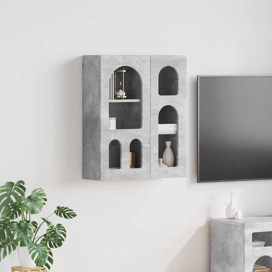 vidaXL Κρεμαστό ντουλάπι με ράφι Σκυρόδεμα Γκρι 59 x 20 x 71.5 εκ