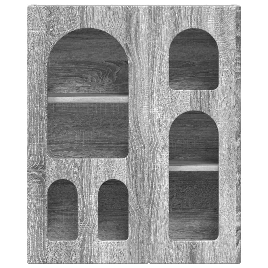 vidaXL Κρεμαστό ντουλάπι με ράφι Γκρίζο Σονομα 59 x 20 x 71.5 εκ